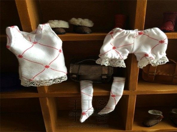 BJD之momoko的睡衣套装（6分娃适用）手工教程 短裤篇