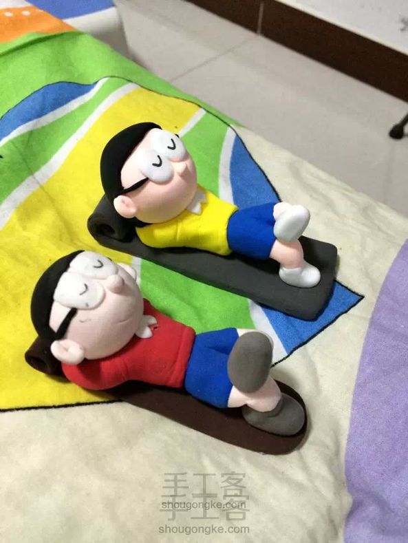 哆啦A梦懒惰的大雄超轻粘土教程