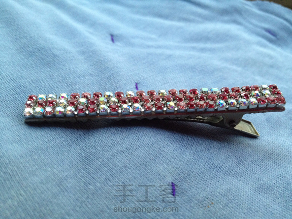 镶钻小发卡制作教程