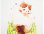 水彩手绘教程——胖猫一坨