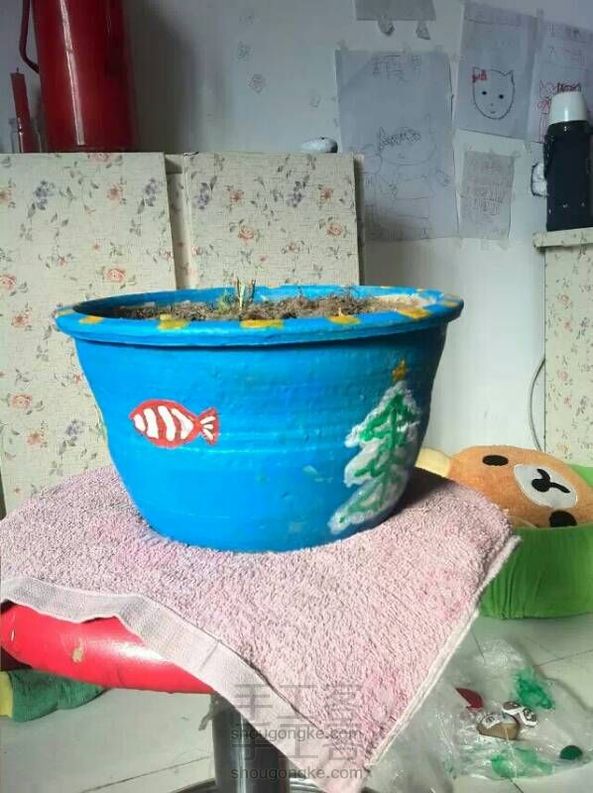 花盆变身 儿童手绘