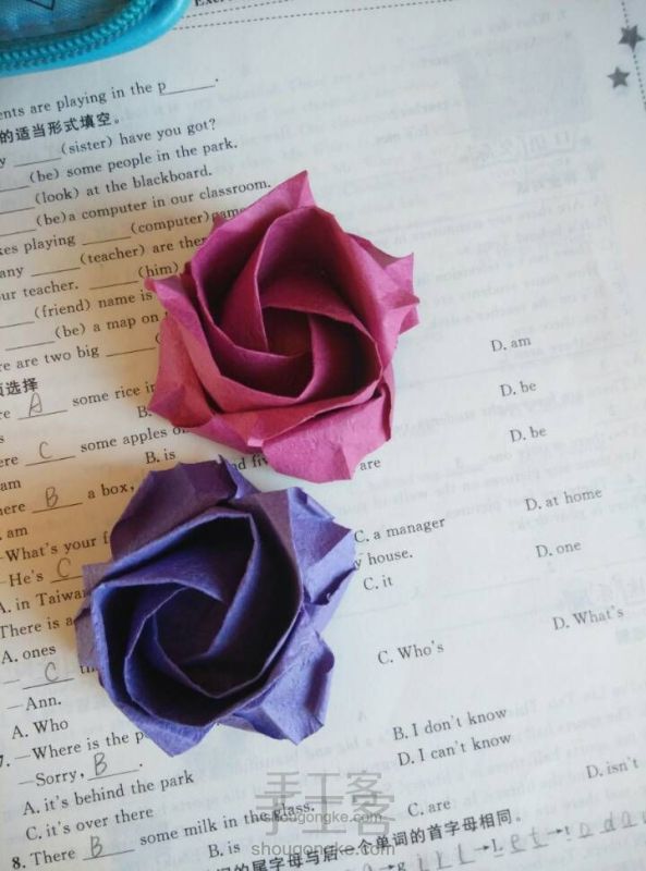 玫瑰花 折纸教程
