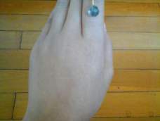 【老六の手作】绕线戒指简单的挂件碧玺戒指·戴着最舒服的版本。