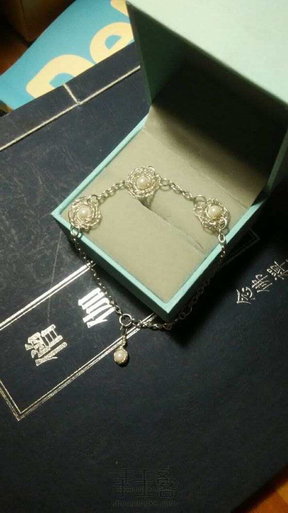 【花儿样情人节】柔美珍珠玫瑰手链~