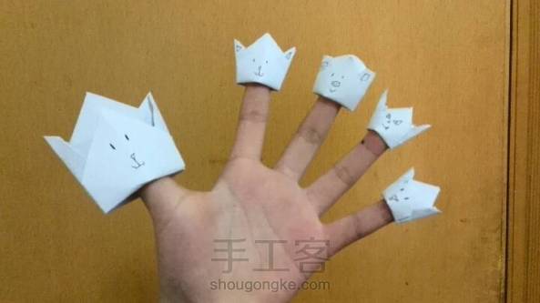 折纸 手指套偶
