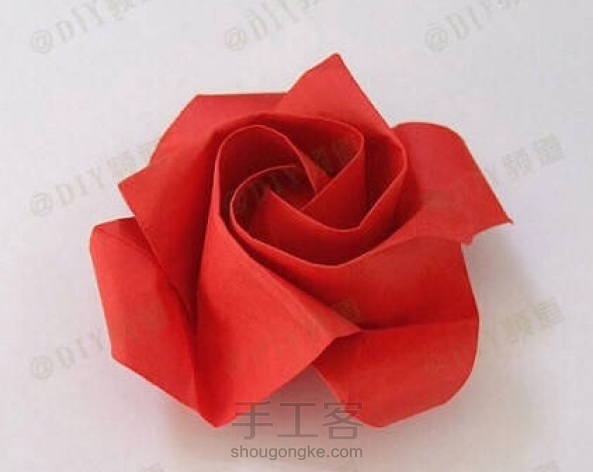 惊艳的简易玫瑰折纸教程