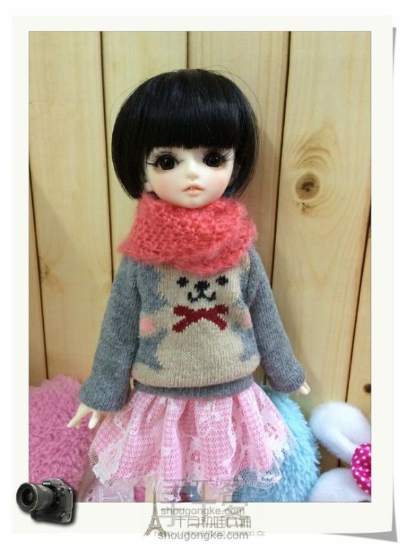 【娃衣教程】十月初教你用袜子给娃娃做一件毛衣