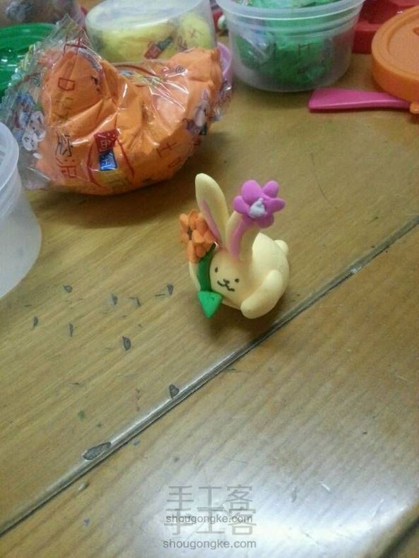 一只不怎么萌萌哒的胖兔纸 o( ̄▽ ̄)ブ粘土教程