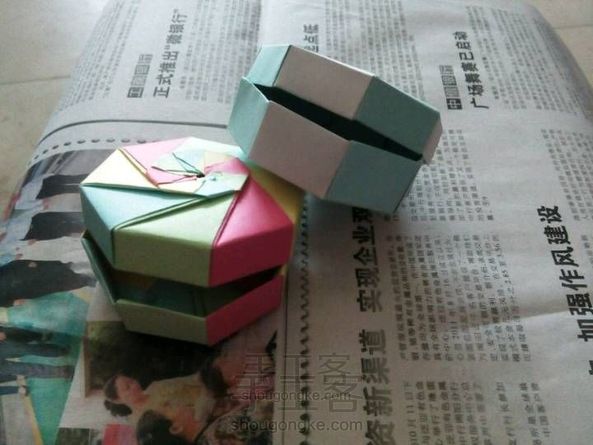底和盖不一样的八边礼盒制作教程~