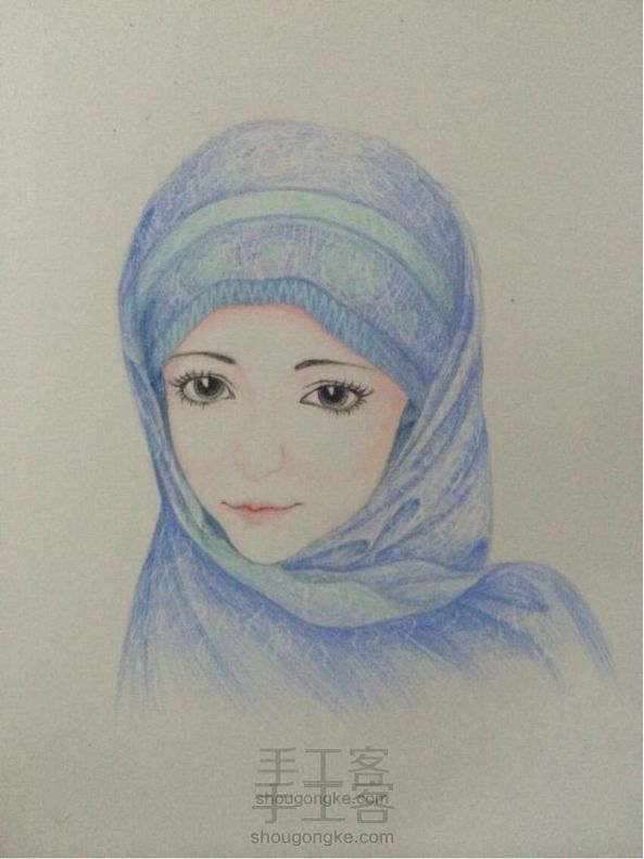 治愈系阿拉伯女孩儿手绘教程