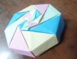 色彩八边盒 折纸教程