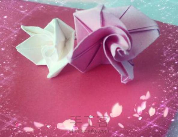 简简单单的玫瑰花 纸艺教程