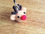 羊毛毡红鼻子鲁道夫圣诞驯鹿挂件制作教程