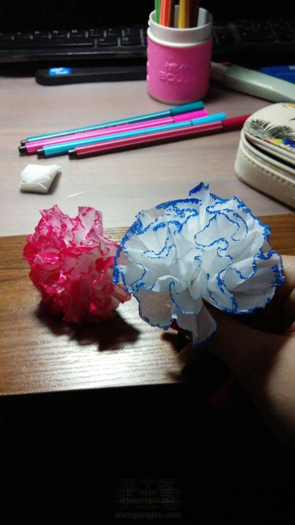 餐巾纸diy康乃馨辣!