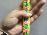 彩虹机之花朵手链编织制作教程。