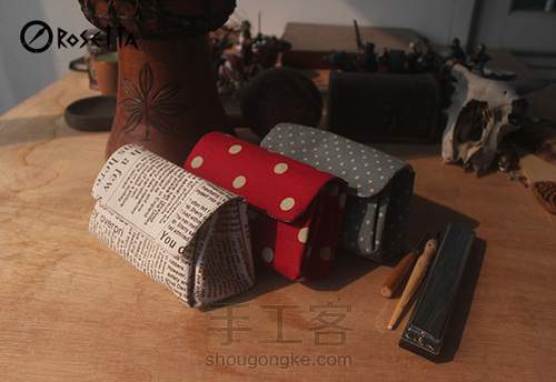 复古棉麻手拿包教程 第15步