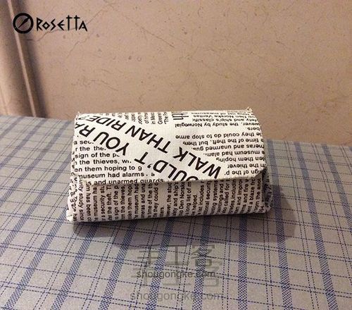 复古棉麻手拿包教程 第14步