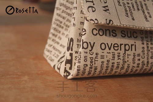 复古棉麻手拿包教程 第16步