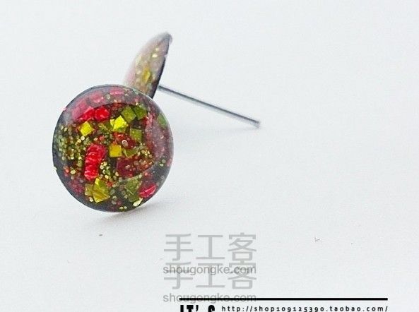 【滴胶耳钉】炒鸡简单的亮片耳钉教程(带进阶版)