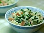 火腿菠菜烩饭