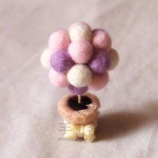 『成品可购』粉紫球球许愿树盆栽小树教程基础教程