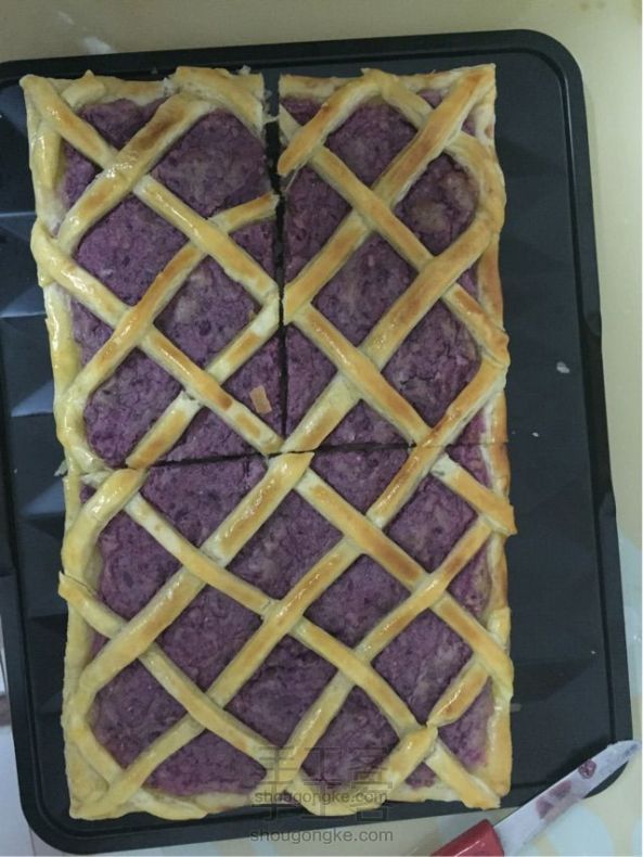 酥皮紫薯派