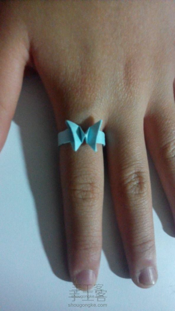 折纸  蝴蝶戒指