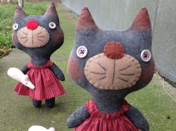 【旭旭乡村娃】古董凯蒂猫 (附裙子教程)