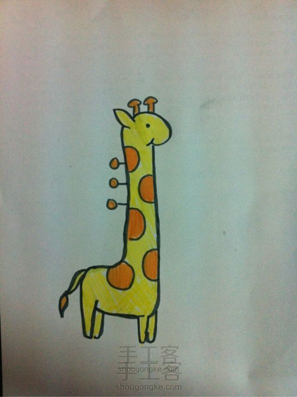 长颈鹿儿童简笔画