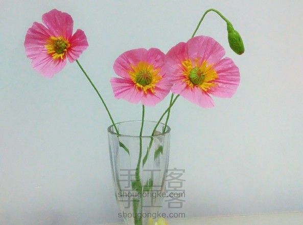 纸罂粟花的制作