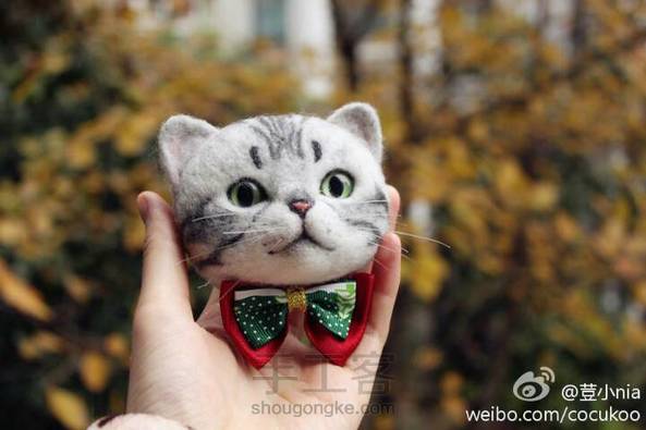 当当当!羊毛毡仿真喵星人 胸针