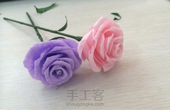 手工纸花—玫瑰🌹小兔菲菲飞