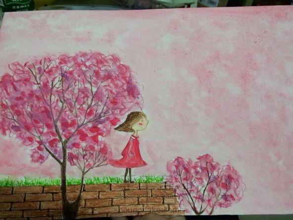 春天~ 水彩画