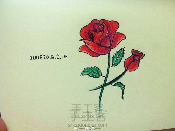 简单玫瑰花的画法(转)