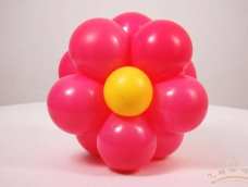 非常漂亮的个形状。这个也可以叫双面气球花同样还可以作为绣球吊起来。因为做成以后它属于接近圆形。