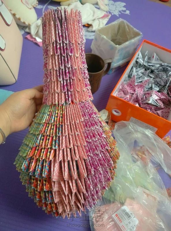 扑克牌三角插花瓶