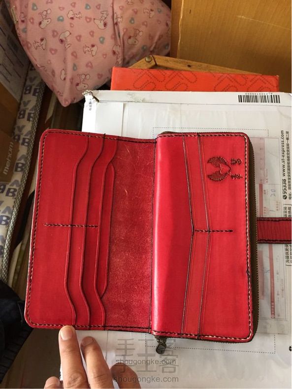 手染玫瑰红手拿包,胡爸爸出品