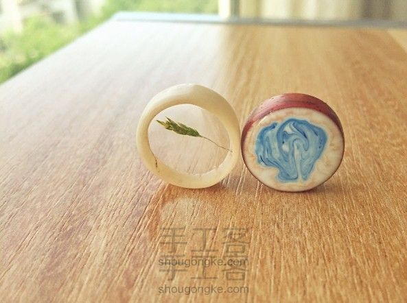 无模具水晶滴胶吊坠(象牙果&花梨木)