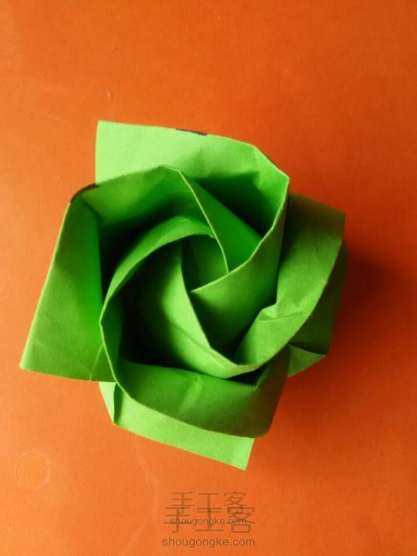 简易纸玫瑰花折法