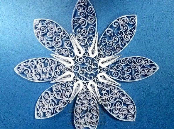 衍纸雪花制作教程(5)