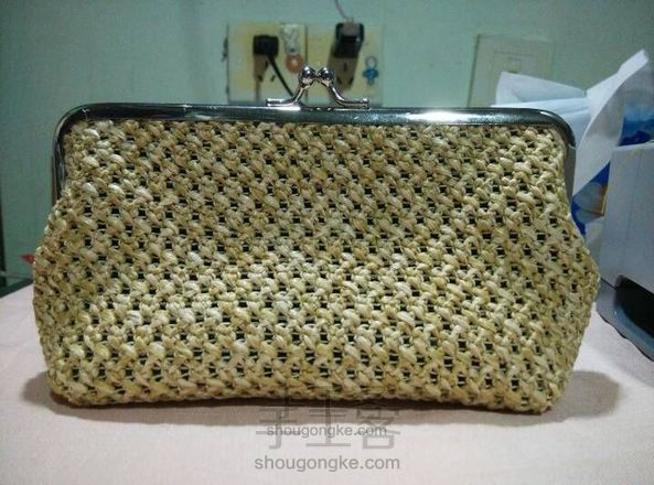 草编布料口金包