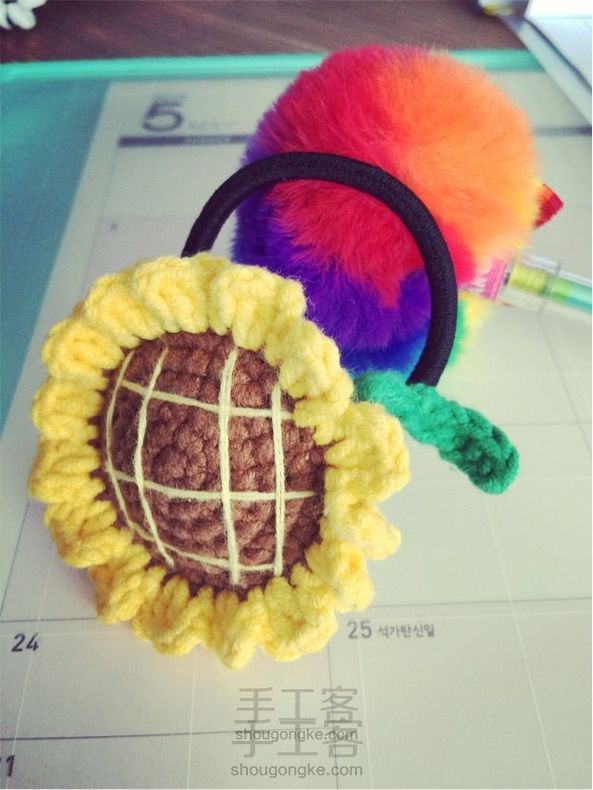 萌萌嗒嗒的向日葵发圈/胸针