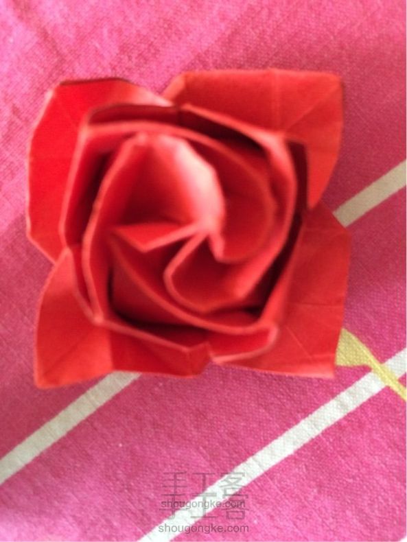 玫瑰花的折法（来自折纸教程）