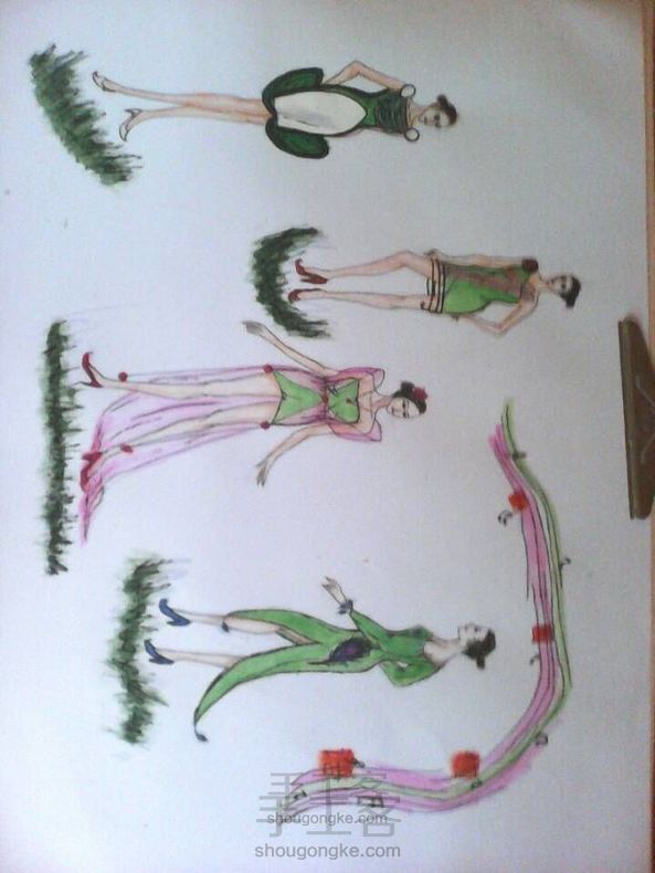 服装画!自己创作的!!