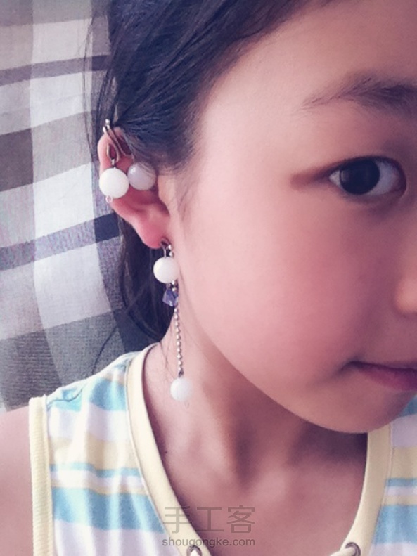 【樱桃】美美哒简约耳扣，谁说没耳洞就不能唯美～