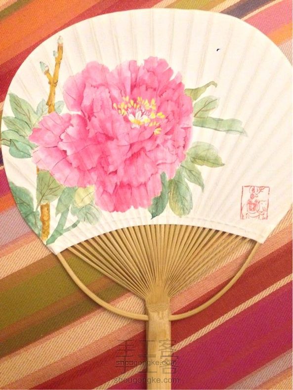 牡丹团扇