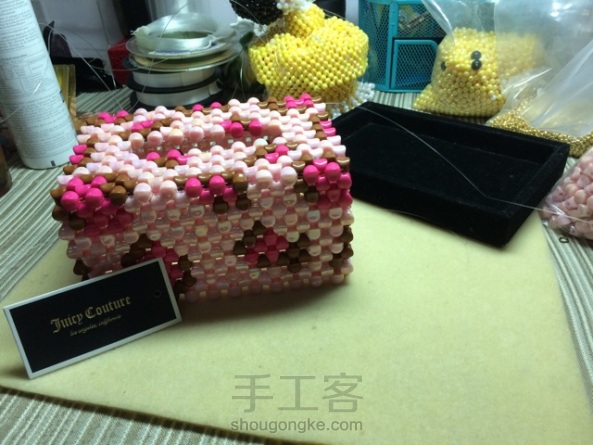 粉豹纹纸巾盒