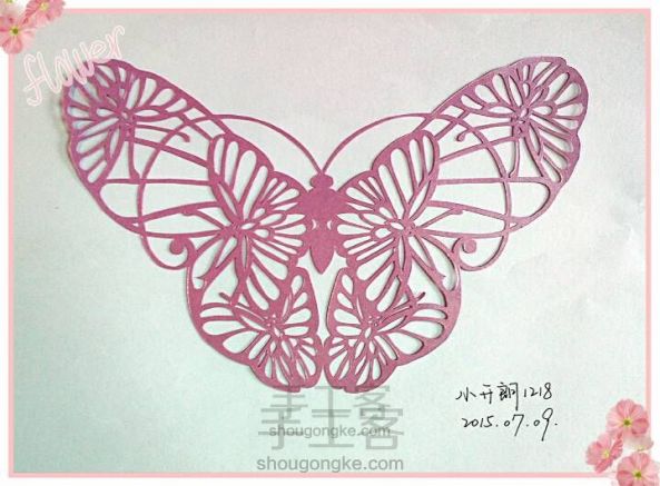 简单的蝴蝶纸雕，希望大家喜欢～欢迎点赞呦～