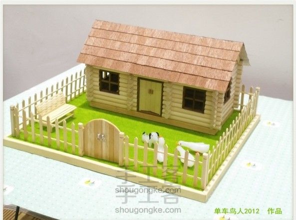 手工木屋模型“原木森林小屋”