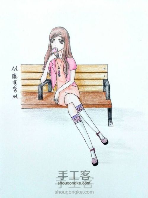 【Lu☆】彩铅画妹子教程 第8步